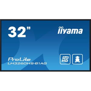 iiyama LH3260HS-B1AG beeldkrant Digitaal A-kaart 80 cm (31.5") LED Wifi 500 cd/m² Full HD Zwart Type processor Android 11 24/7