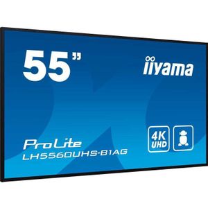 iiyama LH5560UHS-B1AG beeldkrant Digitaal A-kaart 139,7 cm (55 inch) LED Wifi 500 cd/m² 4K Ultra HD Zwart Type processor Android 11 24/7