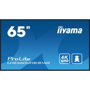 iiyama LH6560UHS-B1AG beeldkrant Digitaal A-kaart 165,1 cm (65"") LED Wifi 500 cd/m² 4K Ultra HD Zwart Type processor Android 11 24/7