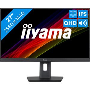 Iiyama XUB2792QSU-B6 Business LED-monitor Energielabel F (A - G) 68.6 cm (27 inch) 2560 x 1440 Pixel 16:9 0.4 ms HDMI, DisplayPort, Hoofdtelefoon (3.5 mm