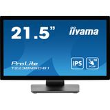 iiyama ProLite T2238MSC-B1 computer monitor 54,6 cm (21.5") 1920 x 1080 Pixels Full HD LED Touchscreen Zwart