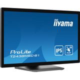 iiyama ProLite T2438MSC-B1 computer monitor 60,5 cm (23.8") 1920 x 1080 Pixels Full HD LED Touchscreen Zwart