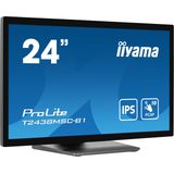 iiyama ProLite computer monitor 60,5 cm (23.8 inch) 1920 x 1080 Pixels Full HD LED Touchscreen Zwart