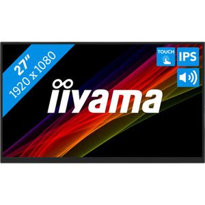 iiyama ProLite T2755MSC-B1 computer monitor 68,6 cm (27 inch) 1920 x 1080 Pixels Full HD LED Touchscreen Tafelblad Zwart