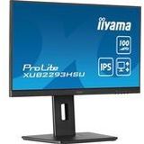 iiyama ProLite XUB2293HSU-B6 - 22 Inch - IPS - Full HD - USB-hub - In hoogte verstelbaar