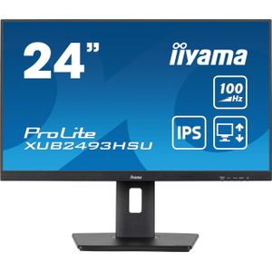 iiyama ProLite XUB2493HSU-B6 - 24 Inch - IPS - Full HD - USB-hub - In hoogte verstelbaar