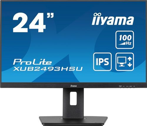 iiyama ProLite XUB2493HSU-B6 - 24 Inch - IPS - Full HD - USB-hub - In hoogte verstelbaar