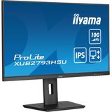 iiyama ProLite XUB2793HSU-B6 - 27 Inch - IPS - Full HD - USB-hub - In hoogte verstelbaar