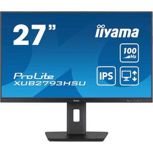 Iiyama XUB2793HSU-B6 LED-monitor Energielabel E (A - G) 68.6 cm (27 inch) 1920 x 1080 Pixel 16:9 1 ms HDMI, DisplayPort, Hoofdtelefoon (3.5 mm jackplug), USB