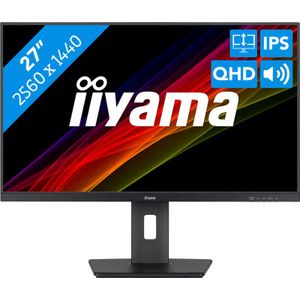 iiyama ProLite XUB2793QSU-B6 - 27 Inch - IPS - QHD - USB-hub - In hoogte verstelbaar