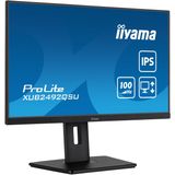 iiyama ProLite XUB2492QSU-B1 - 24 Inch - IPS - QHD - USB-hub - In hoogte verstelbaar