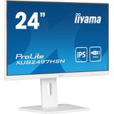 iiyama ProLite XUB2497HSN-W1 24 inch - Full HD - IPS - USB-Hub (2x) - in hoogte verstelbaar - USB-C Dock - wit