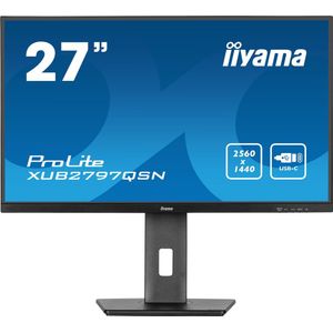 iiyama ProLite XUB2797QSN-B1 - 27 Inch - IPS - QHD - USB-C Dock - In hoogte verstelbaar