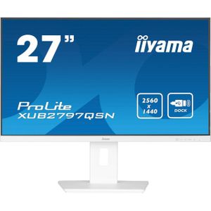 iiyama ProLite XUB2797QSN-W1 27 inch - QHD - IPS - USB-Hub (2x) - in hoogte verstelbaar - USB-C Dock - wit