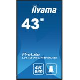 Iiyama ProLite LH4375UHS-B1AG Digital Signage display Energielabel: G (A - G) 108 cm 42.5 inch 3840 x 2160 Pixel 24/7