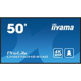 iiyama LH5075UHS-B1AG beeldkrant Digitale signage flatscreen 125,7 cm (49.5") LCD Wifi 500 cd/m² 4K Ultra HD Zwart Type processor Android 11 24/7