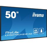 iiyama LH5075UHS-B1AG beeldkrant Digitale signage flatscreen 125,7 cm (49.5") LCD Wifi 500 cd/m² 4K Ultra HD Zwart Type processor Android 11 24/7