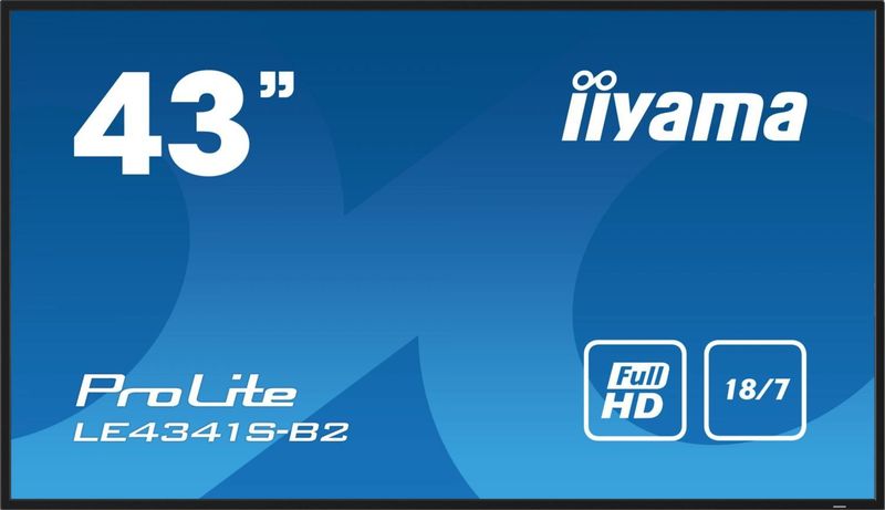 iiyama ProLite LE4341S-B2 - 43 Inch - IPS - Full HD - 18/7 werktijd - 350 cd/m²
