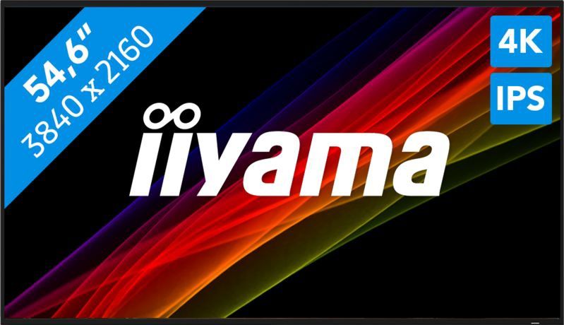 iiyama ProLite LH5541UHS-B2 - 55 Inch - IPS - 4K - 24/7 werktijd - 500 cd/m²