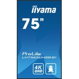 Iiyama - 75iW - Beeldscherm - 4K UHD - IPS - Zwart - 189 cm