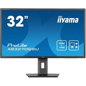 iiyama XB3270QSU-B1 desktopmonitor, 31,5 inch, QHD LED, IPS, 2560 x 1440/100Hz, 1H1DP, HAS, zwart