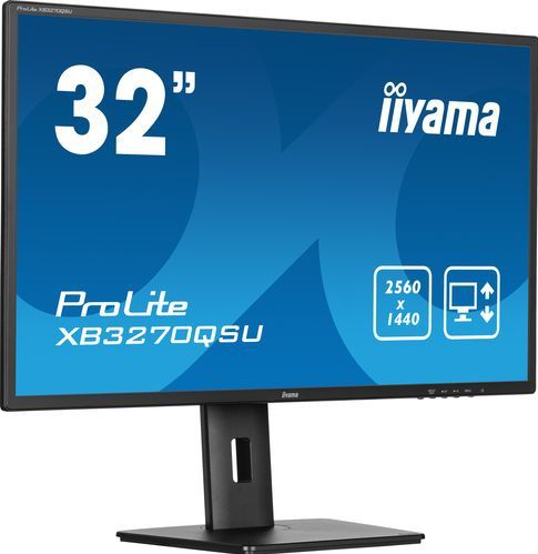 iiyama ProLite XB3270QSU-B1 - 32 Inch - IPS - QHD - USB-hub - In hoogte verstelbaar