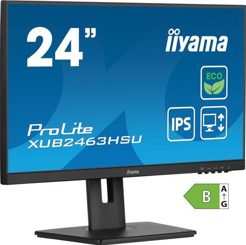 iiyama ProLite XUB2463HSU-B1 computer monitor 61 cm (24") 1920 x 1080 Pixels Full HD LED Zwart