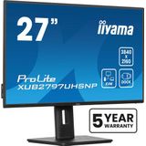 iiyama ProLite XUB2797UHSNP-B1 - 27 inch - 4K - IPS - USB-Hub (4x) - in hoogte verstelbaar - USB-C Dock - KVM-switch