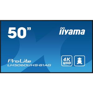 iiyama LH5060UHS-B1AG beeldkrant Digitaal A-kaart 125,7 cm (49.5 inch) LED Wifi 500 cd/m² 4K Ultra HD Zwart Type processor Android 11 24/7