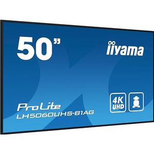 iiyama Prolite LH5060UHS-B1AG 125.7cm 49.5"" Digital Signage Display IPS LED Panel 4K UHD HDMI Audio-Out USB2.0 RS-232c RJ45 Mediaplayer Android 11 OS WiFi 24/7 schwarz
