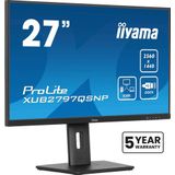iiyama ProLite XUB2797QSNP-B1 27 inch - QHD - IPS - USB-Hub (2x) - in hoogte verstelbaar - USB-C Dock - KVM-switch