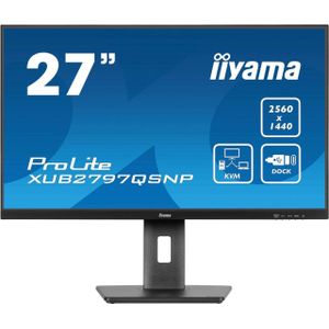 iiyama ProLite XUB2797QSNP-B1 27 inch - QHD - IPS - USB-Hub (2x) - in hoogte verstelbaar - USB-C Dock - KVM-switch