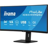 Iiyama - Prolite XCB3494WQSU-B1 - Monitor - 34’’ UWQHD - Curved VA-paneel