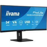 Iiyama - Prolite XCB3494WQSU-B1 - Monitor - 34’’ UWQHD - Curved VA-paneel