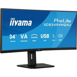 Iiyama - Prolite XCB3494WQSU-B1 - Monitor - 34’’ UWQHD - Curved VA-paneel