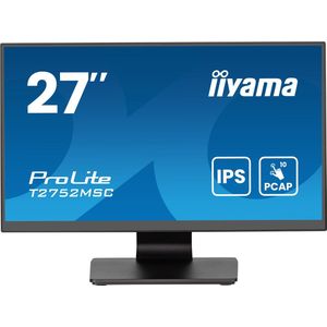 iiyama - T2752MSC-B1AG - Monitor - Zwart - IPS - 27 Inch - 1920 x 1080 Pixels