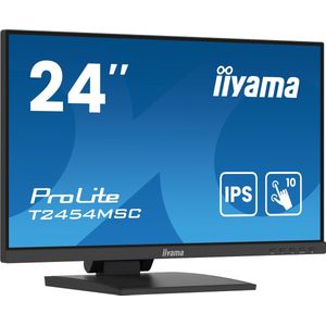 iiyama - ProLite T2454MSC-B2AG - Touchscreen Monitor - 24 Inch - Zwart - IPS - 1920 x 1080 Full HD - 75 Hz