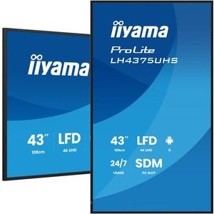 Iiyama - ProLite LH4375UHS-B2AG - 43 inch - 4K VA LED Monitor