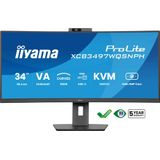 IIYAMA ProLite XCB3497WQSNPH-B1 - Beeldscherm - Zwart - 34" - UWQHD Curved VA Paneel