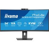 IIYAMA ProLite XCB3497WQSNPH-B1 - Beeldscherm - Zwart - 34" - UWQHD Curved VA Paneel