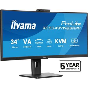IIYAMA ProLite XCB3497WQSNPH-B1 - Beeldscherm - Zwart - 34" - UWQHD Curved VA Paneel