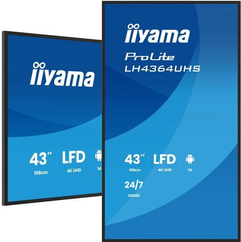 Iiyama 43iW - Beeldscherm - 4K UHD - VA - 109,2 cm - LED - 3840 x 2160 Pixels