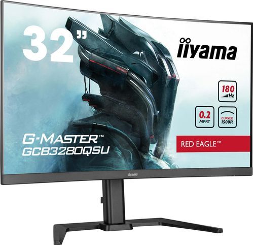 iiyama G-Master GCB3280QSU-B2 Red Eagle - 32 inch - QHD - VA - 180 Hz - in hoogte verstelbaar - Curved