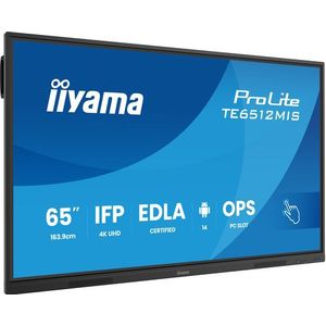 Iiyama - TE6512MIS-B4AG - Digitale Signage Flatscreen - Zwart - 65 inch - 4K UHD - Touchscreen