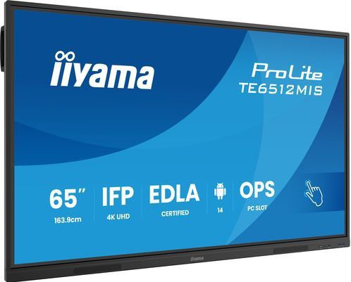 Iiyama - TE6512MIS-B4AG - Digitale Signage Flatscreen - Zwart - 65 inch - 4K UHD - Touchscreen