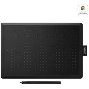 Wacom One by Wacom - Digitalisiergerät - Rechts- und Linkshänder - 21,6 x 13,5 cm - elektromagnetisch - Verkabelung - USB - schwarz, rot