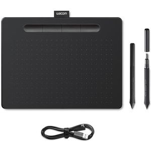 Wacom Intuos Tekentablet Medium - Tablet om te tekenen en foto‘s te bewerken met drukgevoelige pen – ideaal voor thuiskantoor en e-learning