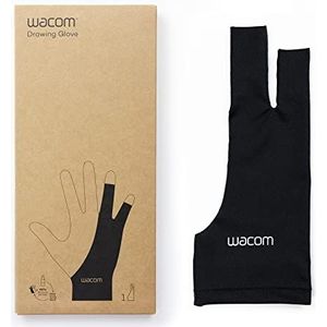 Wacom Drawing Glove – Handschoen om mee te tekenen op een grafisch display (voor rechts- en linkshandige gebruikers, zwart)