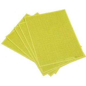 TAMIYA 87129-000 300087129 - maskerfolie, 250 x 180 mm raster, 5 stuks, groen