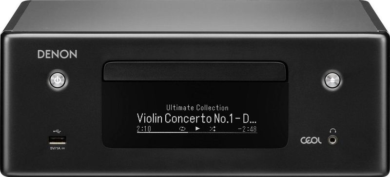 Denon - RCD-N10 - Stereo Receiver - Zwart - CD-speler - Bluetooth - WiFi - Airplay 2